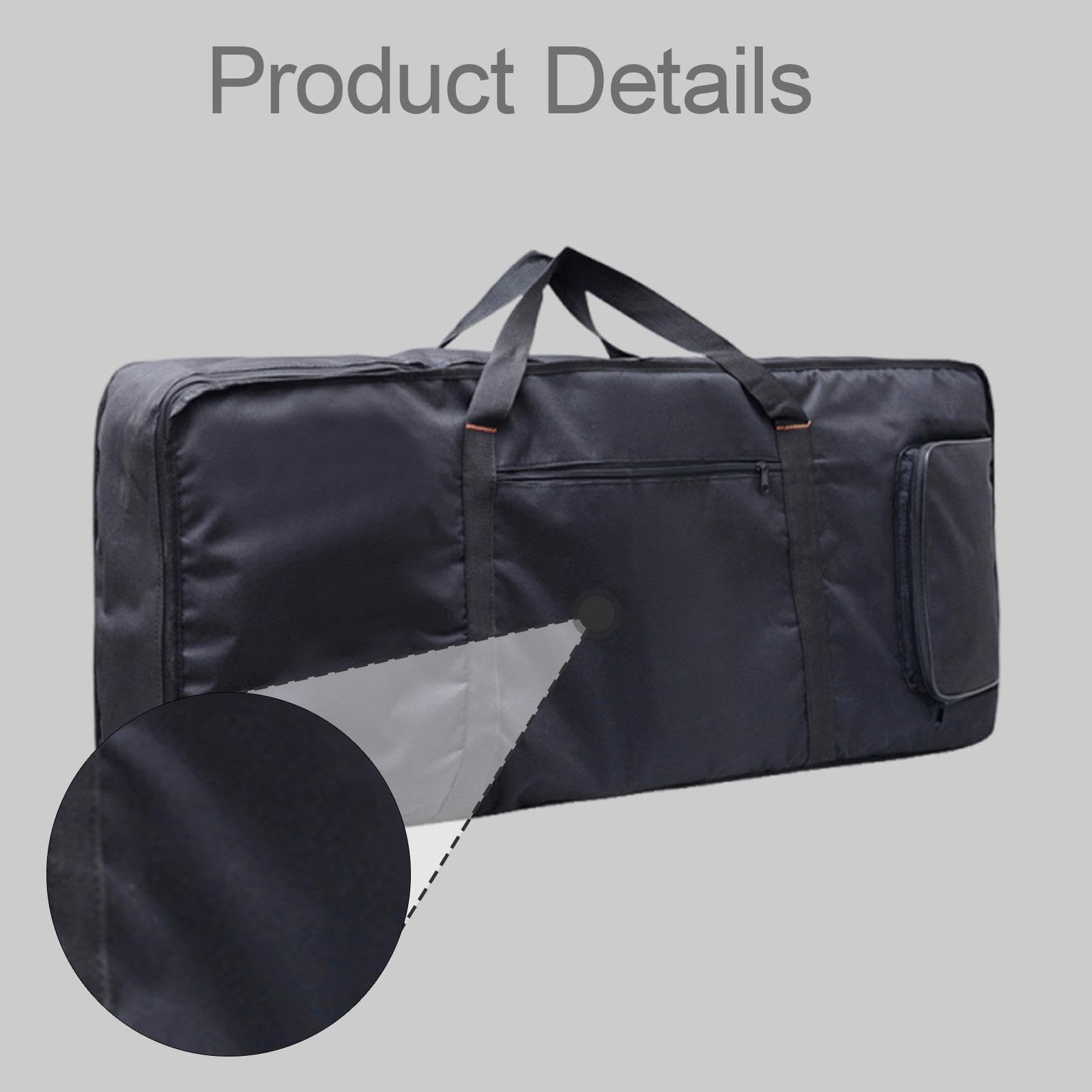 Baoblaze Funda para Teclado de 61 Teclas, Impermeable, con Asas Y Cremallera, de Calidad Profesional.