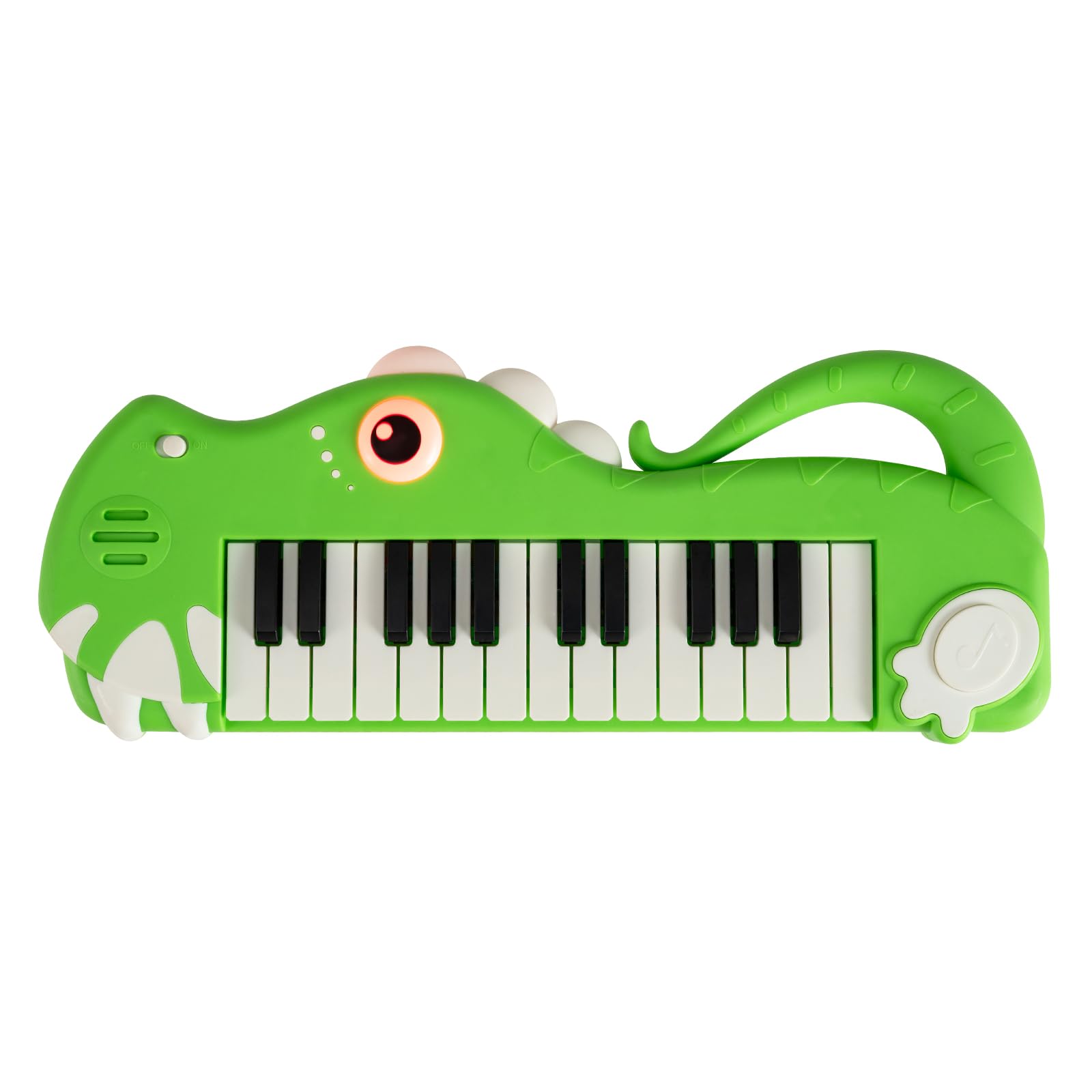 COSTWAY Kids Piano Keyboard, 25 Key Portable Digital Piano with Built-in Music & Light, Electronic Musical Instrument Toy for 3+ Years Old Boys Girls (Dinosaur)