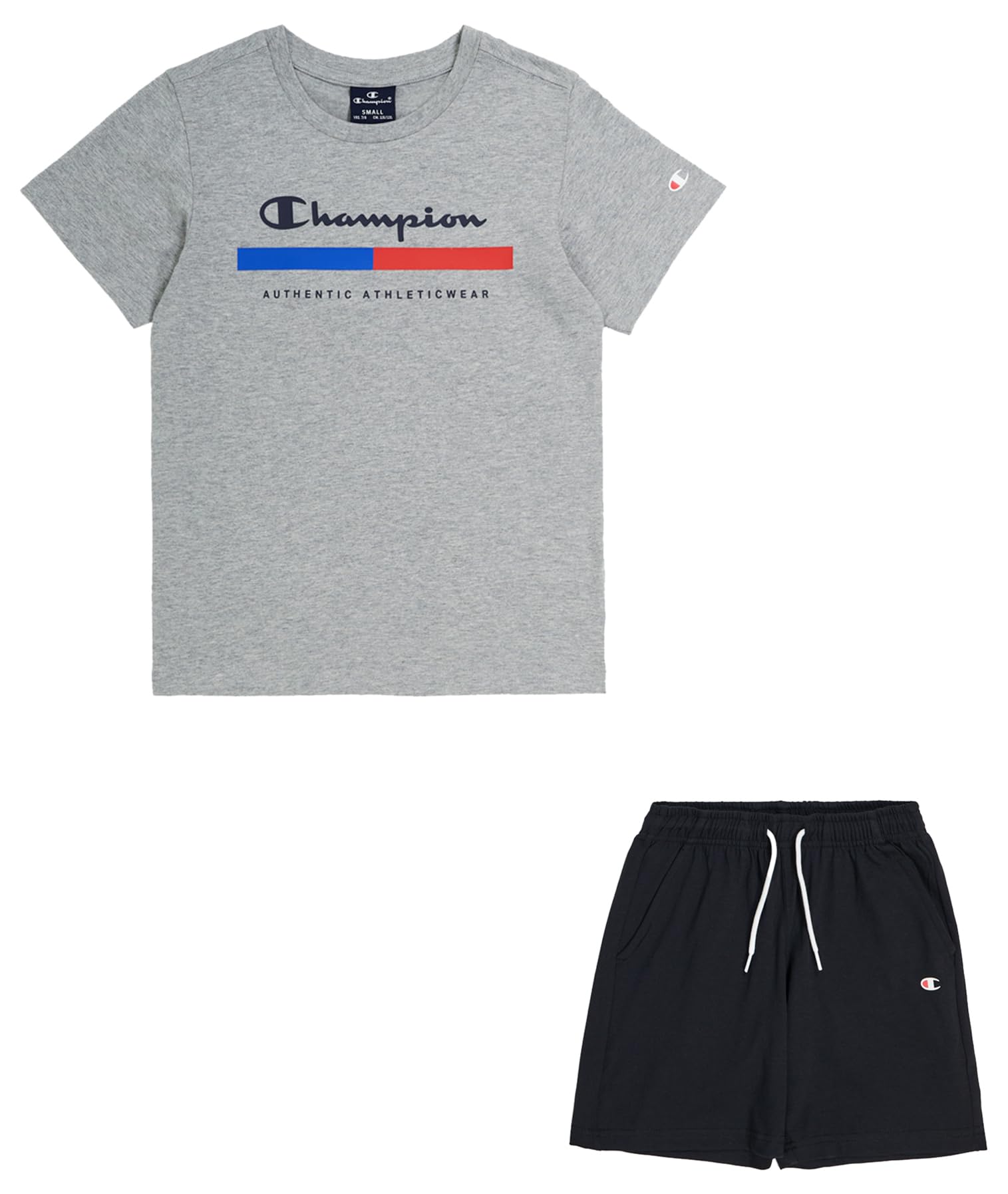 Champion Legacy Graphic Shop B-Authentic Athleticwear Crewneck-Camiseta Y Pantalones Cortos Completo para Niños