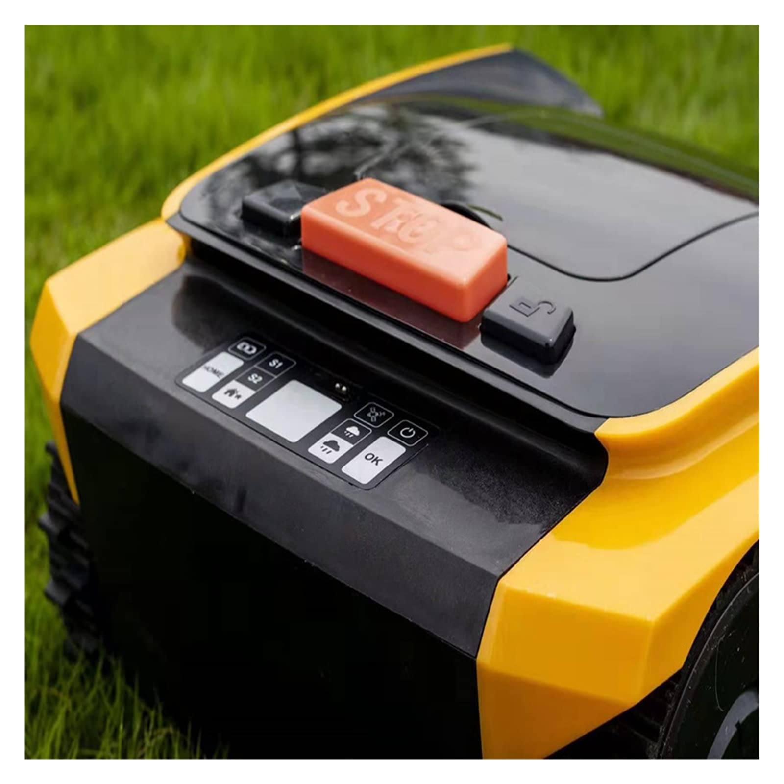 Robot cortacésped eléctrico Que Puede Evitar automáticamente los obstáculos y la Lluvia Homing Inteligente Cortacésped de Control Remoto Recargable,Mantenimiento eficiente del jardín