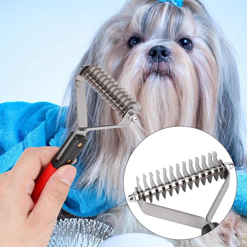 Vitdipy Pet Open Knot Comb, Portable Cute Stainless Steel Blade Pet Open Knot Grooming Hair Comb Brush for Dogs Cats - Image 3