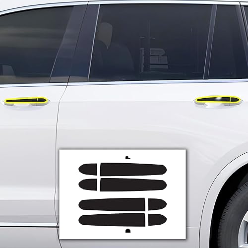 BOGAR TECH DESIGNS Manija lateral cromada borrar superposiciones compatibles con Cadillac XT6 2020-2024, negro brillante