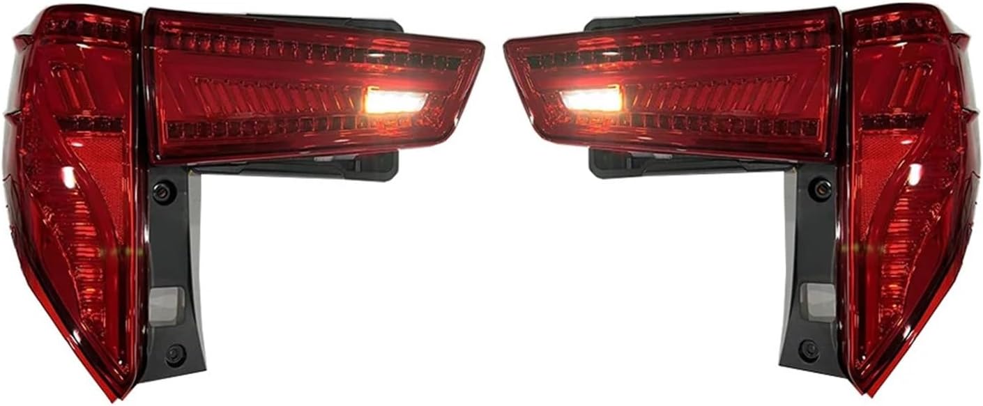 Taillights Compatible with Innova Crysta Tail Lamp with Full LED and Sequential Turn Signal 2015-2022 Modified Rear Lamp Light(Red A)