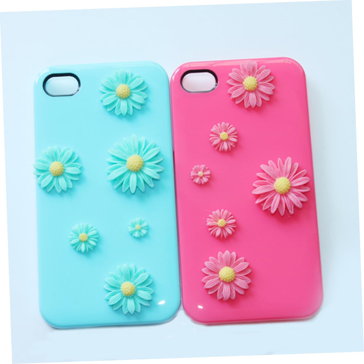 BESTonZON 600 Piezas decoración cabujones de flores de resina suministros de joyería de bricolaje cabujones de flor de margarita Teléfono móvil Decorar Accesorios para el cabello