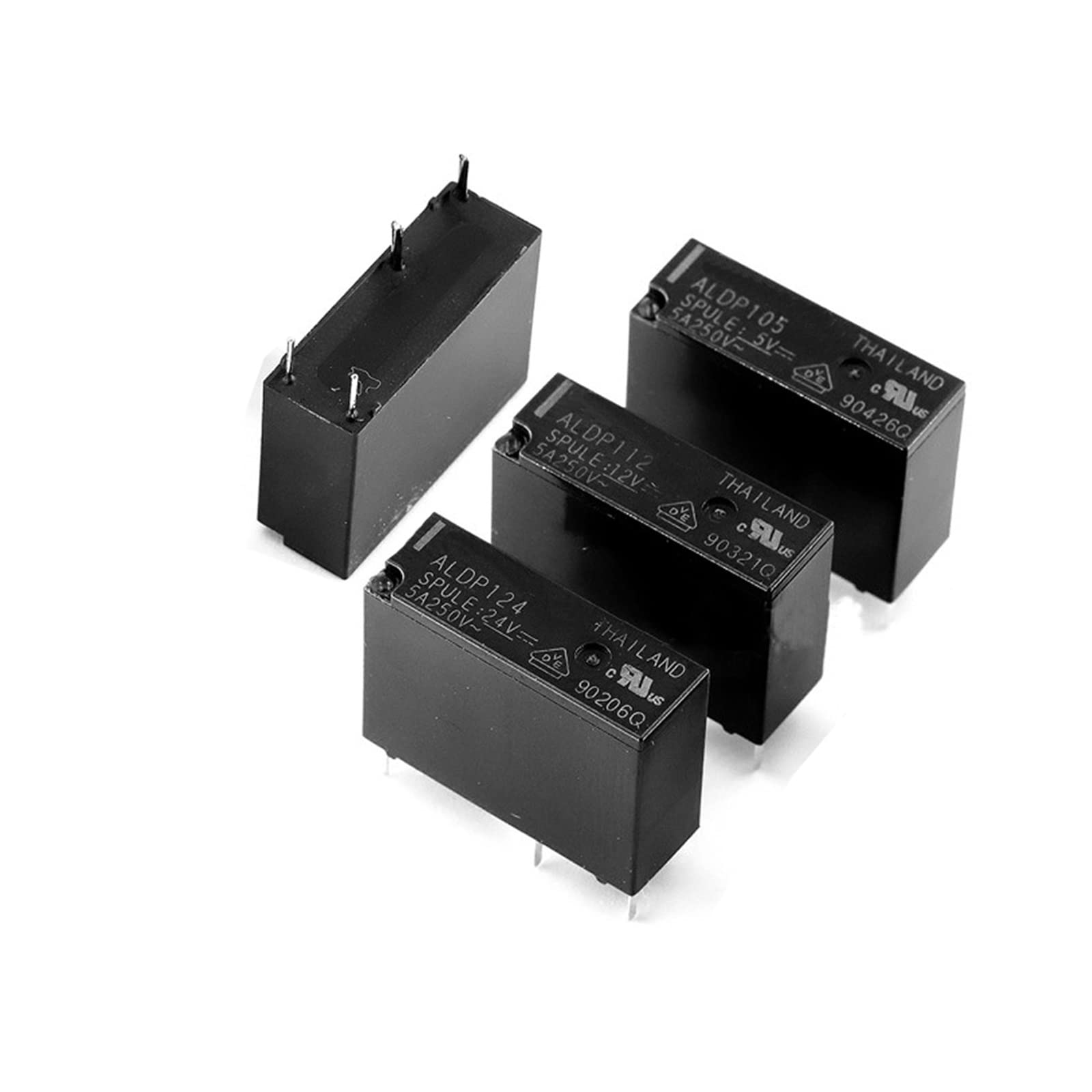 JGNAYRKJQI 20PCS 5A Relay ALDP105 ALDP112 ALDP124 ALDP112 5V 12V 24V 5A 250V 4PIN a Group of Normally Open ALD112 12V 3A