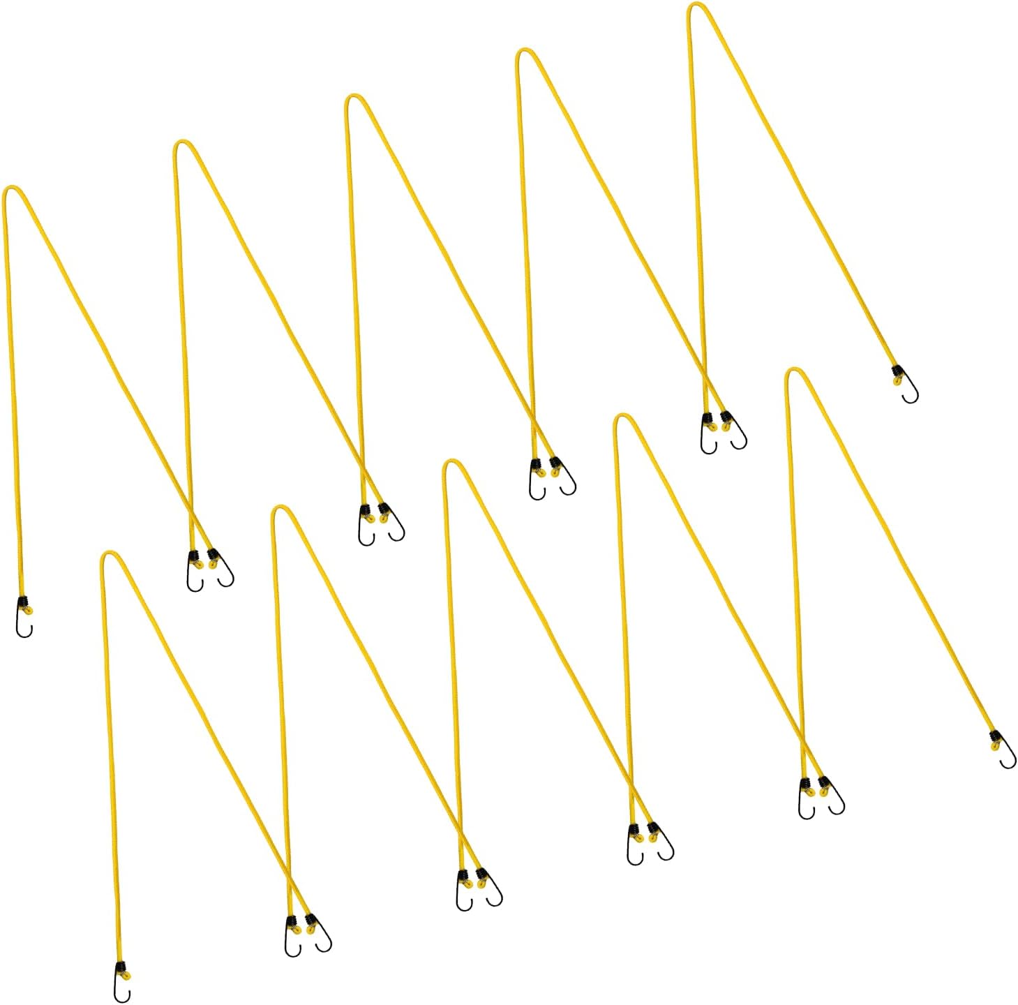 10pack Secure Bungee Cord Extendable Luggage Tie Hook Elastics Bungee Cord for Outdoor Lover Hiking Equipment Strap