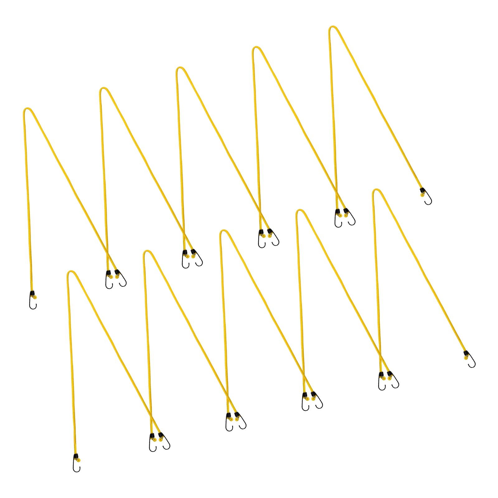 Lot de 10 tendeurs de fixation pour tente - Polyvalents - Crochets de charge solides pour l'extérieur et l'équipement - Haute résistance à la traction