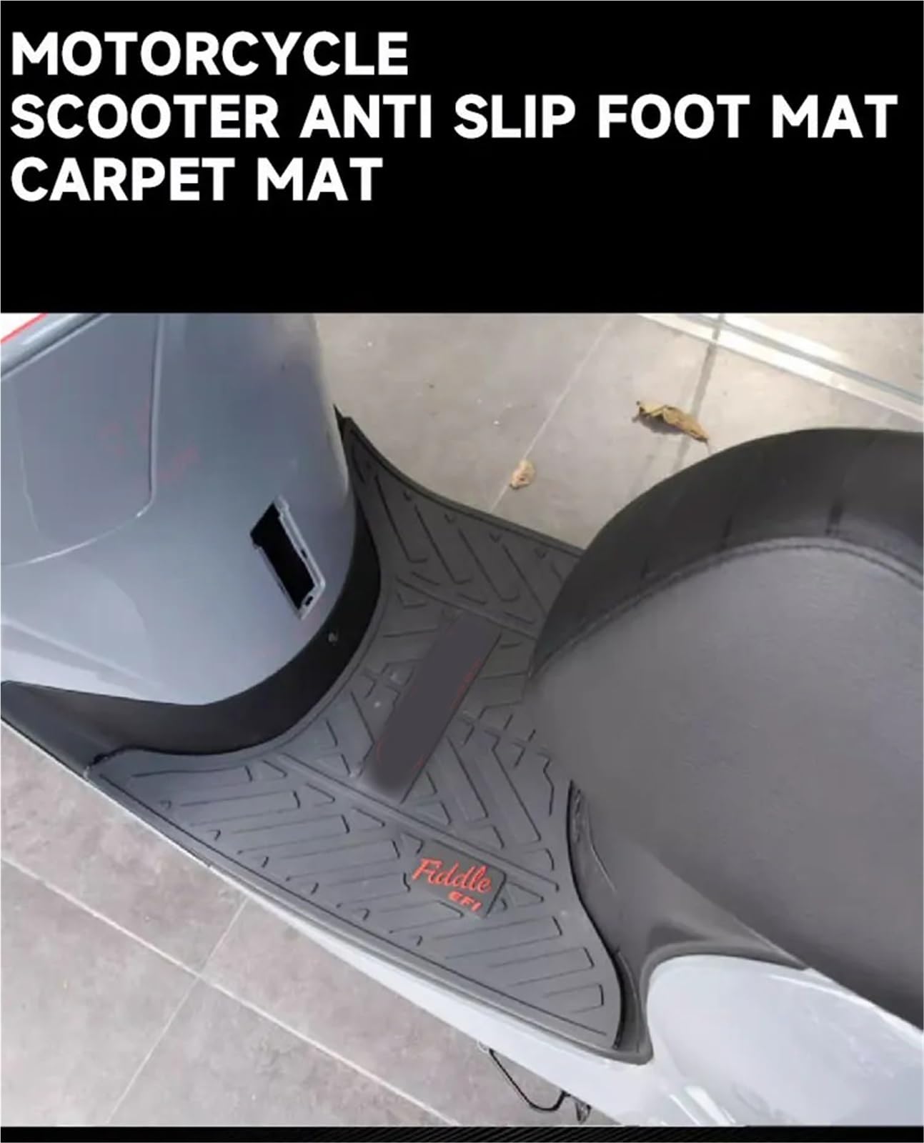 Für SYM Fiddle 4 Roller Motorrad Fußstütze, Gummi Fuß Skid Pad Bodenmatte Teppich Fußstützen(Style 7)
