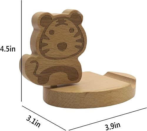 Miniatura 28 de Lindo conejito soporte de teléfono celular soporte de madera animal universal teléfono celular soporte de escritorio para todos los teléfonos