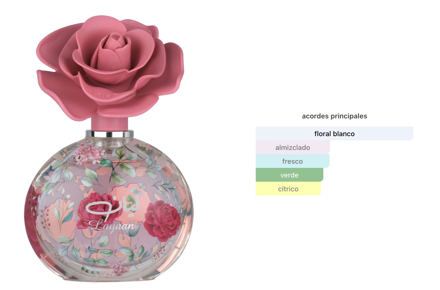 Lattafa Layaan Eau de Parfum 100ml, Perfume Árabe para Mujer de Larga Duración, Incluye Atomizador Recargable, Fragancia Floral Frutal con Notas de Pera Verde, Mandarina, Jazmín y Gardenia (Layaan)
