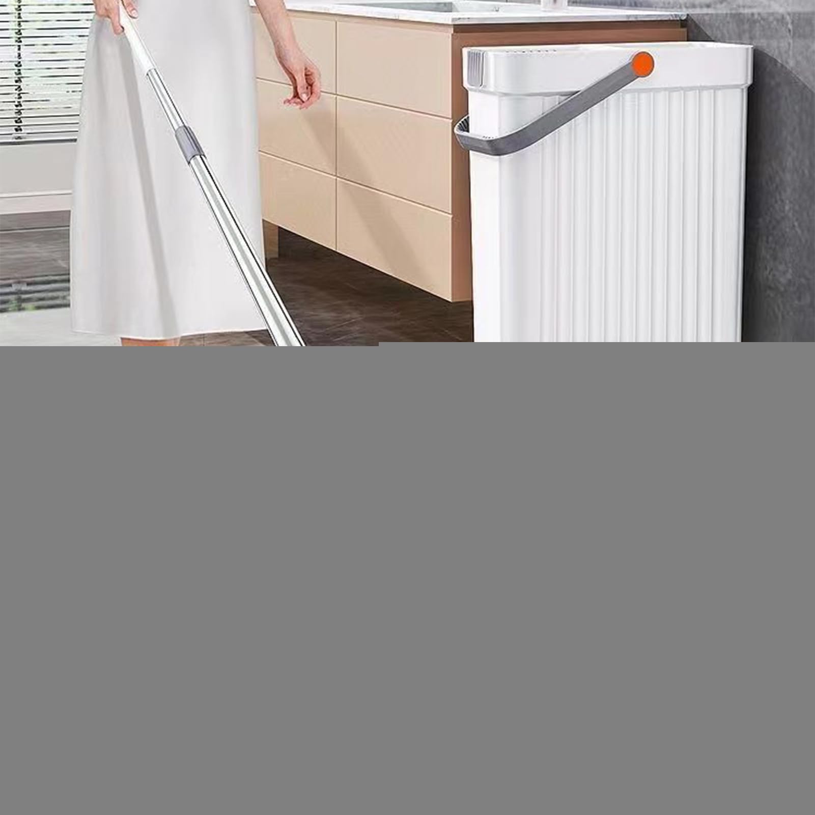Juego De Fregona Y Cubo Para La Limpieza Herramienta De Limpieza Húmeda Y | Limpiador De Suelos Y Balde Para Mármol, Cocina, Baño, Salón, Ventana, Dormitorio Y Ap