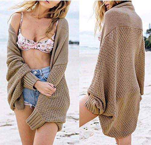 Womens Long Sleeve Oversized Loose Knitted Sweater Jumper Cardigan Outwear Coat