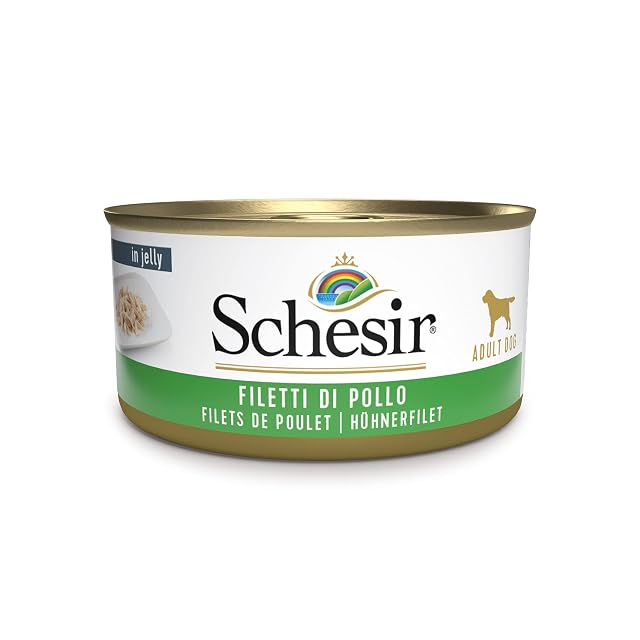 Schesir, Alimento Húmedo Para Perros Adultos Sabor Filetes De Pollo Preparado En Suave Gelatina