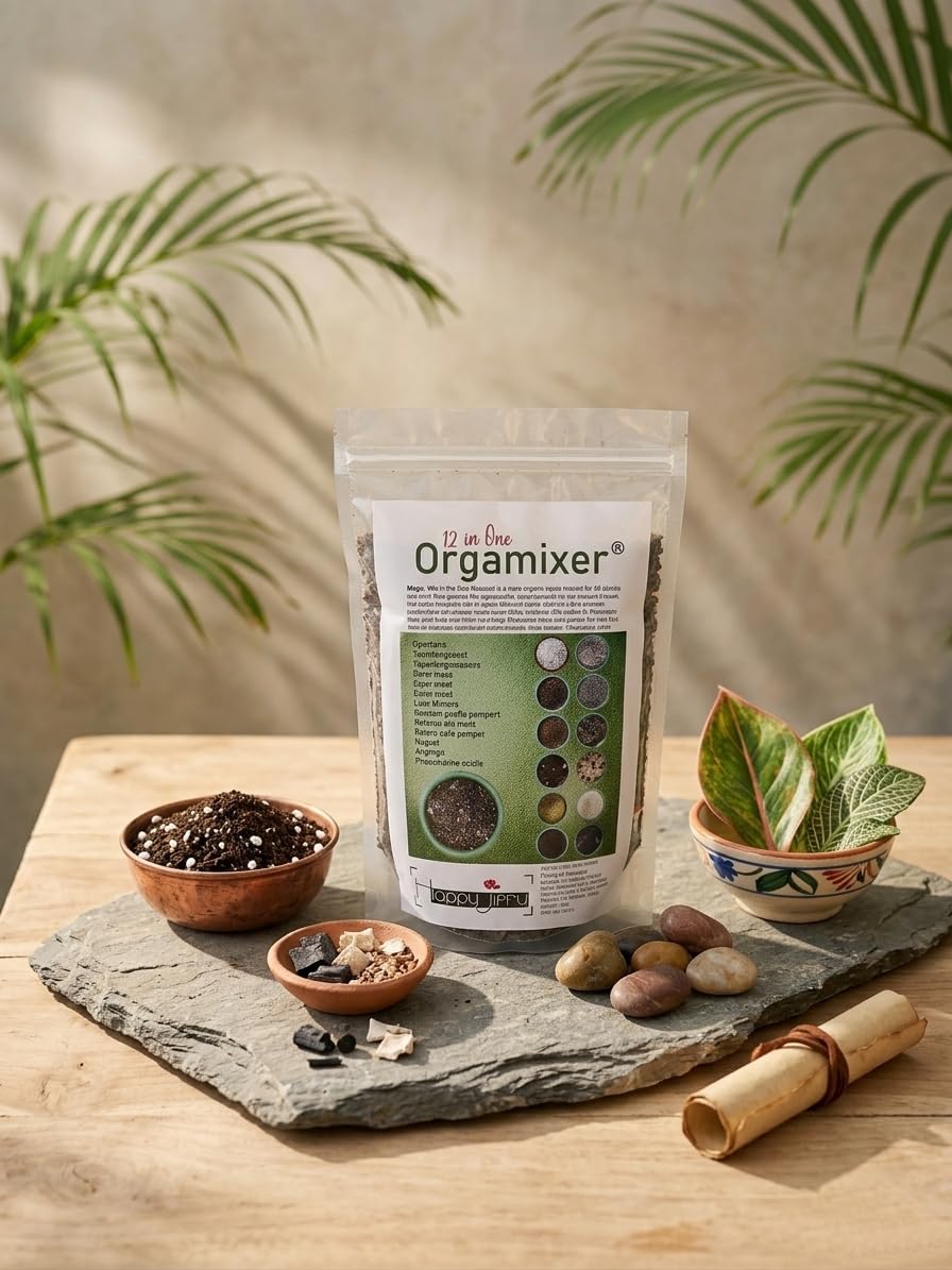 12 in One Orgamixer, Organic Mixed Fertilizer. Made with Vermicompost, Cow Dung, Bone, Horn, Stera, Leaf Mold, Kitchen Waste, Mustard Cake, Neem Cake, Perlite, Charcoal and Trichoderma viride(500 G)-image-42
