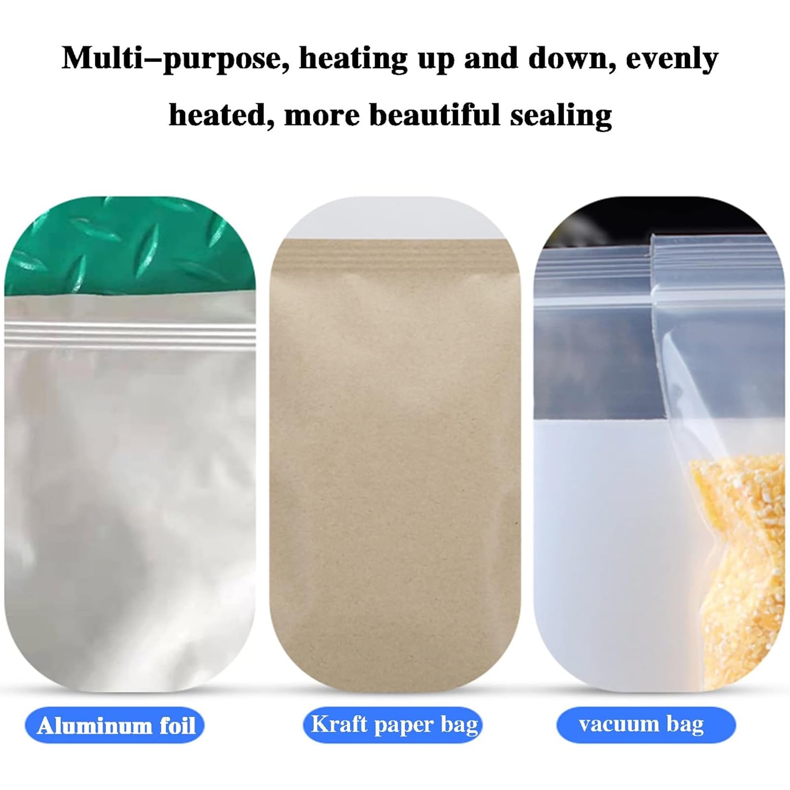 Cact - Sigillatrice a caldo portatile, regolabile da 0 a 300 °C, 10 mm di larghezza, per sacchetti di plastica, lamina e carta kraft, ideale per casa e viaggi