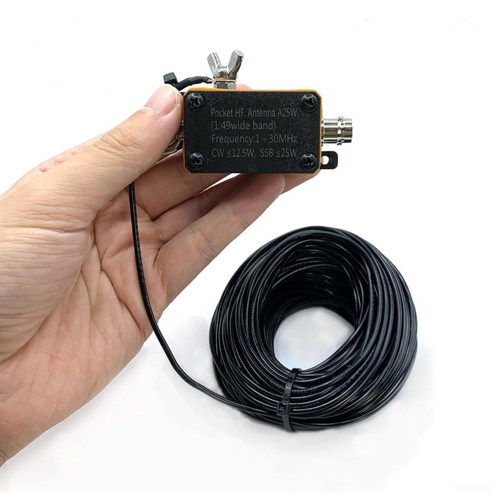 Antenne portable HF 1-30 MHz à ondes courtes radio amateur à large bande EFHW Antenne CW SSB Fonctionnement à faible puissance avec sac de transport