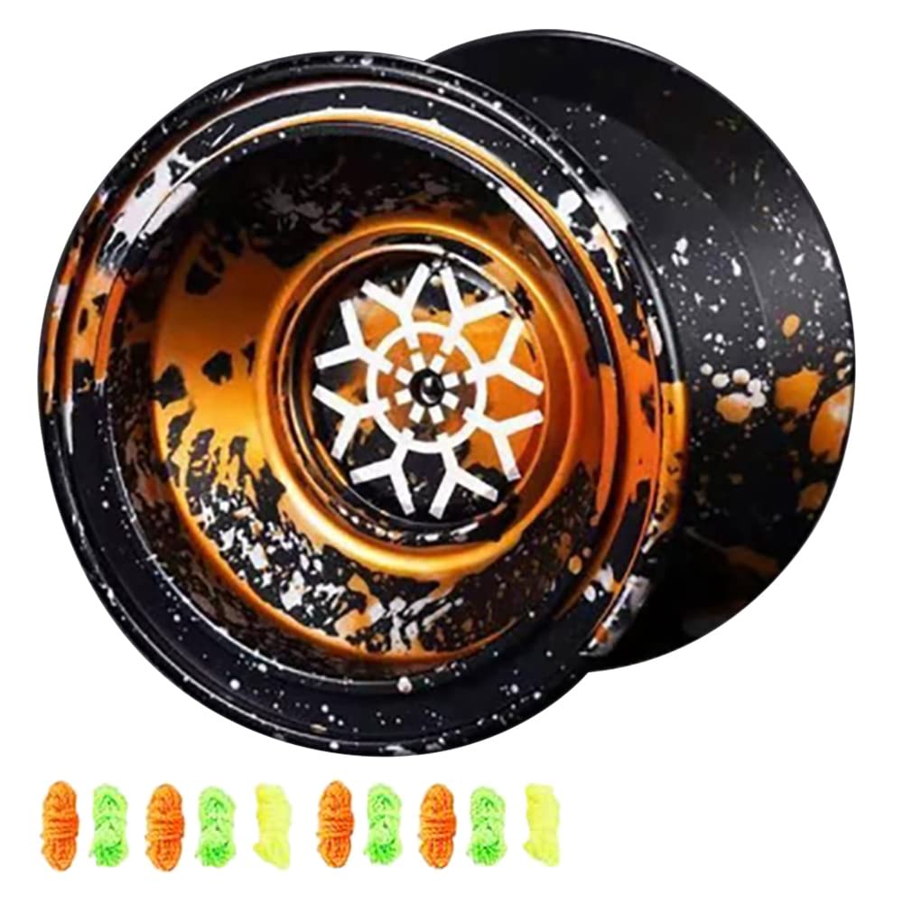 Olivine Unresponsive Yoyo,Professional Yoyo for Kids,Aluminum Beginner Yo-Yos for Yoyo Players with 10 Yo Yo String, (500249647)