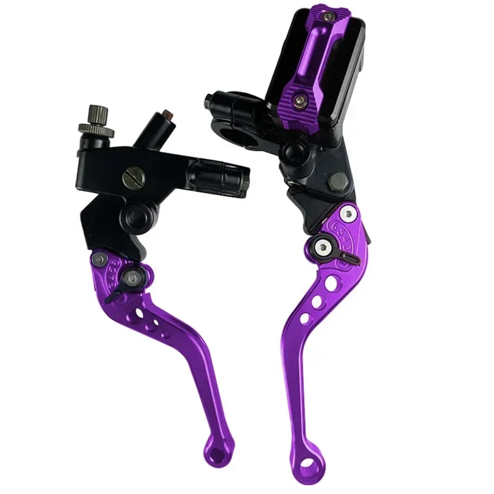 SDTW CNC un par 7/8 "22 mm Universal Motocicleta Freno Maestro Palanca Cable Embrague depósito for Bicicleta Deportiva(Purple A)