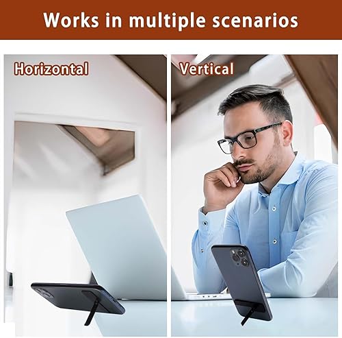 Miniatura 5 de 3 soportes invisibles ultrafinos para teléfono, soporte ajustable vertical y horizontal para teléfono, compatible con cualquier teléfono celular