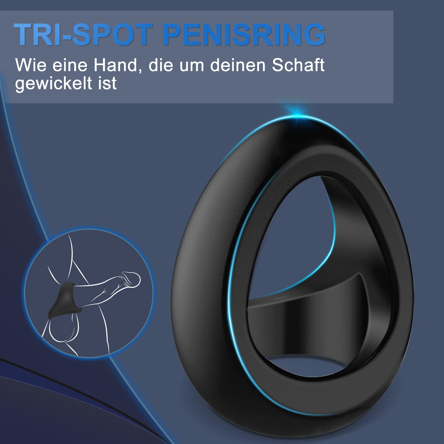 Anello Pene Set - SEXY SLAVE 7pcs elastico silicone cockring per erezioni più durature, Sextoys per gli uomini o coppie