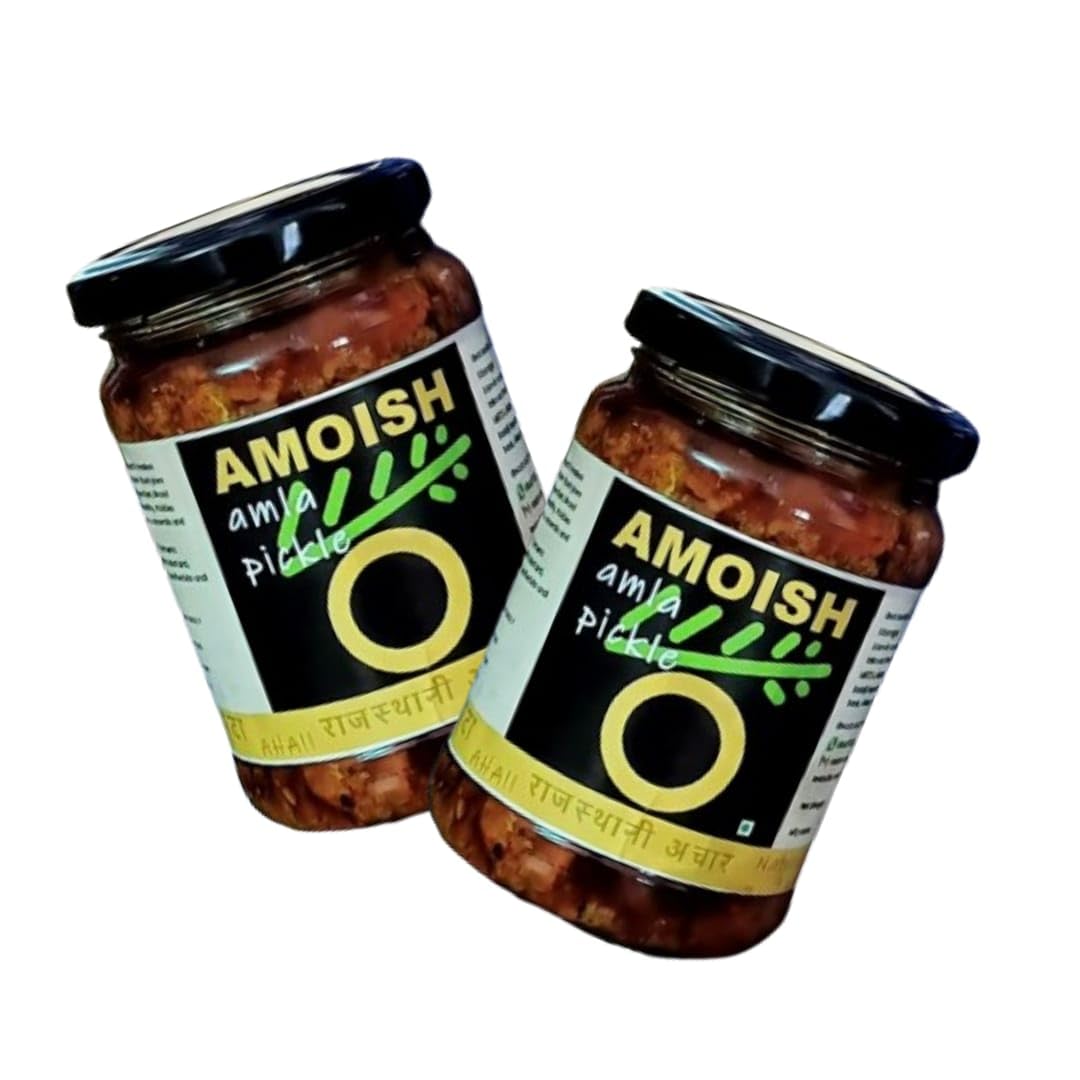 Amoishs Seedless Amla Pickle (Pack Of 2 * 250gm) | Organic Amlas | Homemade | No Preservatives | Rajasthani Style | Awle Ka Achar (B0CXF2KLC1) Amazon Price History, Amazon Price Tracker