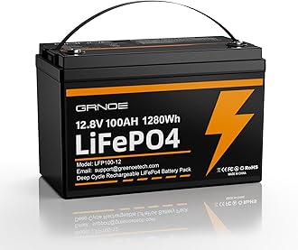 12V 100Ah LiFePO4 Battery Group 31 With Built-in 100A BMS, 15000 Deep Cycles Rechargeable Lithium Battery Prefect for Solar System, Rvs, Marine, Vans, Trailer, Backup