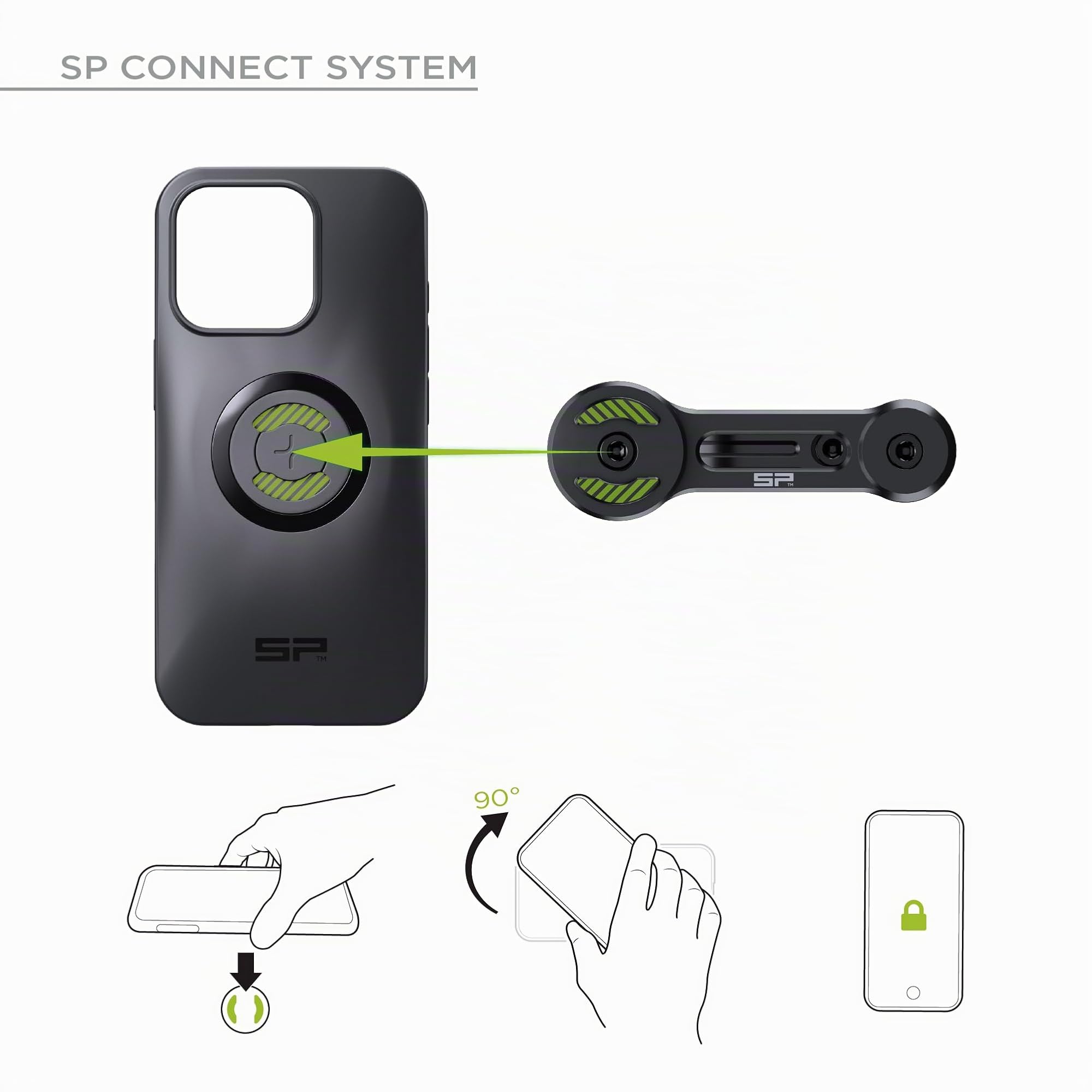 SP CONNECT Moto Bundle | SPC+ | kompatibel mit Samsung S20 FE | Handyhalter für Motorrad Bike Moped Roller | Gadget Halterung für Navi