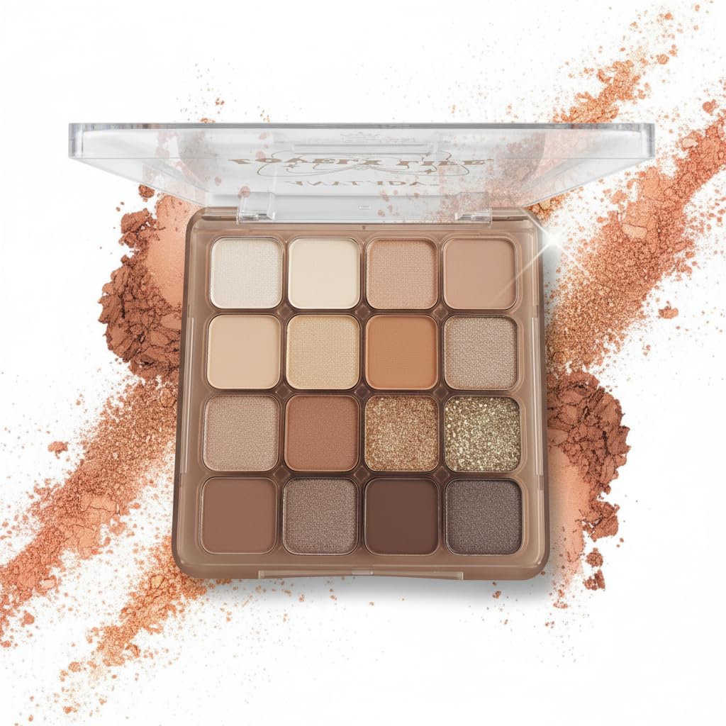 PRATHNA CREATION EYE SHADO – 16 Multicolor Matte & Shimmer Shades | Highly Pigmented Eye Shadow Palette | Long-Lasting, Waterproof & Blendable Eye Makeup | Professional & Beginner Friendly Eye Palette | Daily & Party Makeup