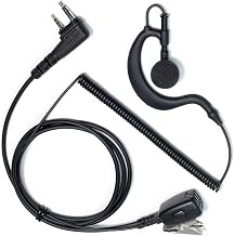 ICOM Compatible Intercom Earphone Microphone, LS Type Connector, For IC-DPR4, ID-51, ID-52, IP501H, Single Ear, Wired