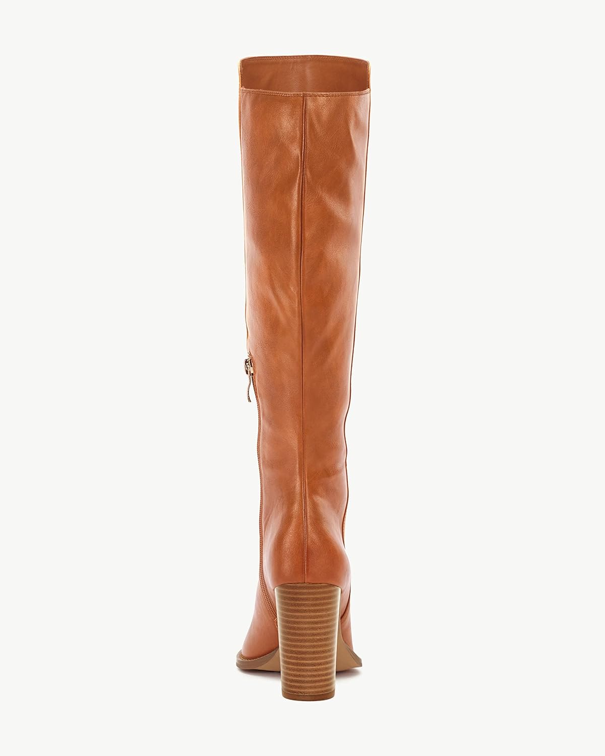 Juliet Holy Women's Knee High Boots Stacked Block Heel Pointed Toe Riding Boots