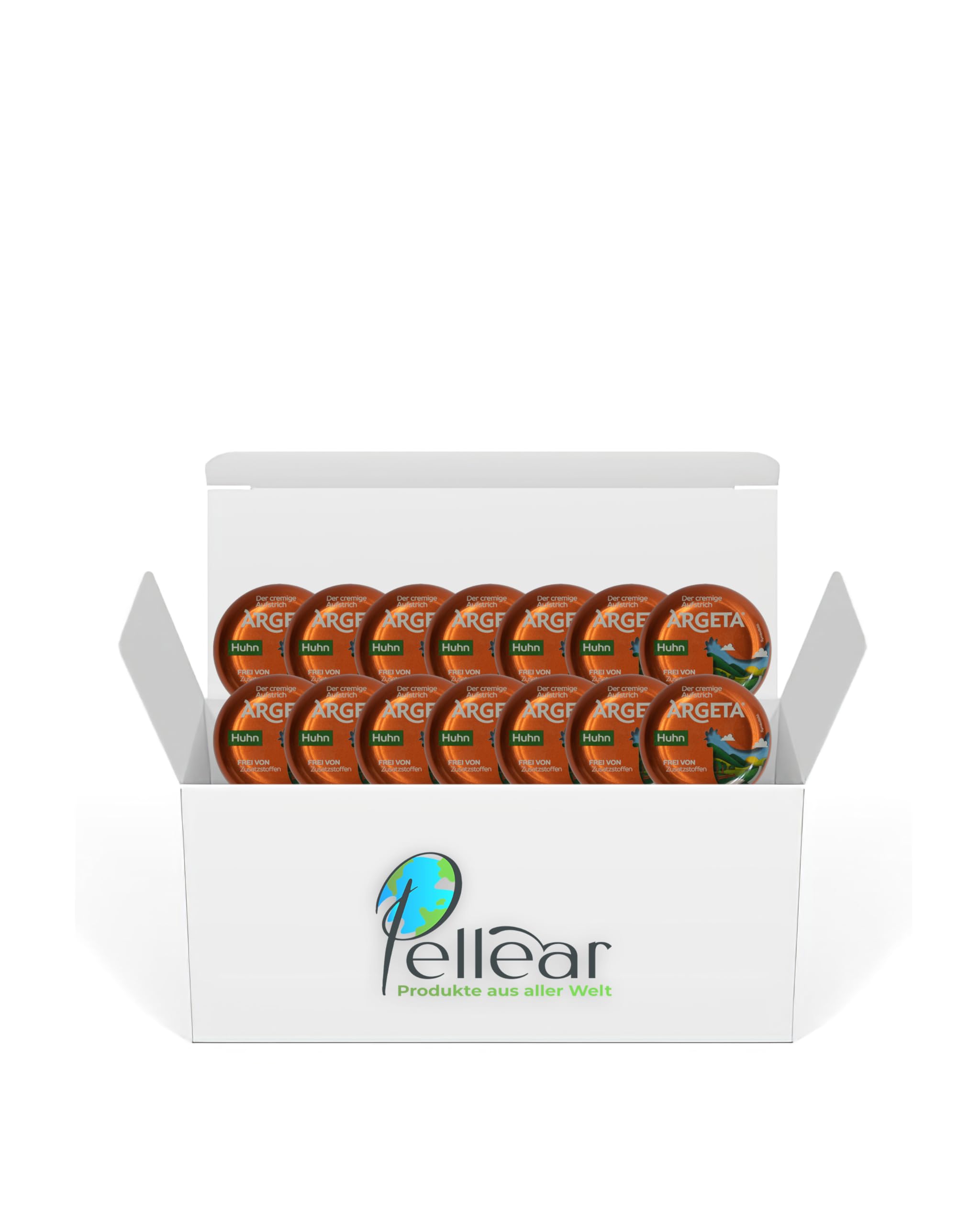 Pellear Argeta Huhn Aufstrich 14x95g - Cremiger Brotaufstrich - Keine Zusatzstoffe – Premium Aufstrich – 14 Dosen kulinarischer Aufstrich im Vorteilspack – Naturaroma – 1330 Gramm