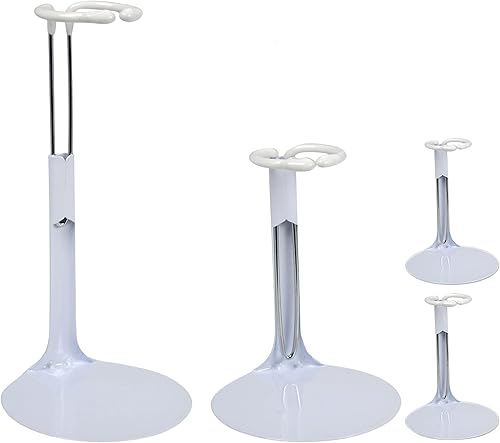 Miniatura 10 de BANBERRY DESIGNS Juego de 8 soportes ajustables de metal blanco y vinilo que se expanden aproximadamente. 3 58" a 6"