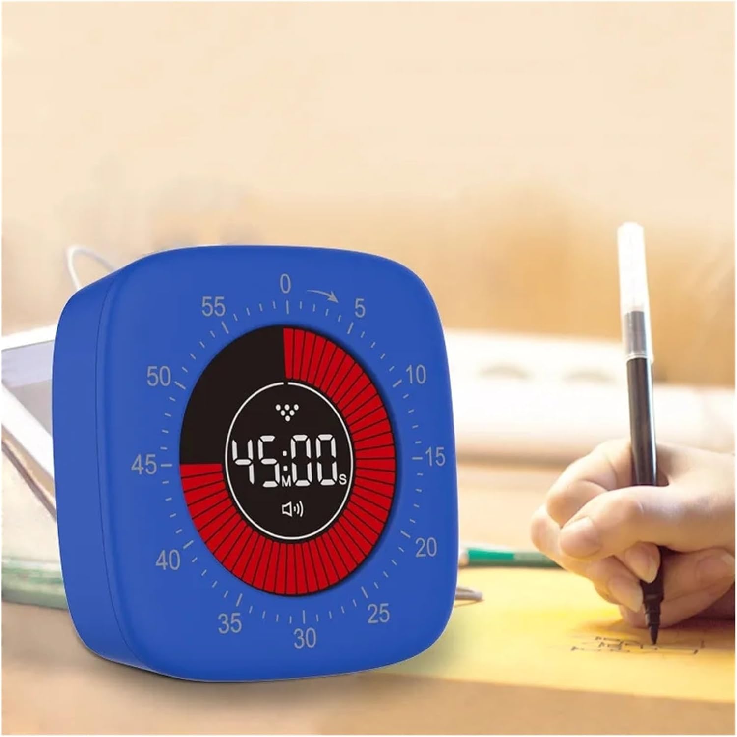 Timer Rechargeable Countdown Study Clock Silent Children Adult Mechanical Management Tool