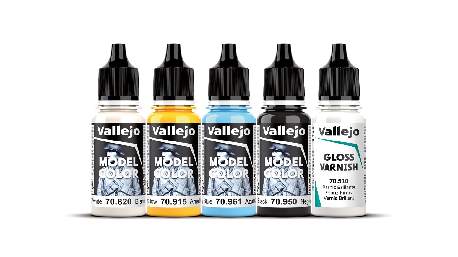 Vallejo Modello Color Set di pittura acrilica Karonkids Velociraptor. Kit Iniziazione con 5 Colori in Bottiglie da 18 ml, Miniatura, 2 Pennelli e Scatola di Legno per Pittura Miniature e Modellismo