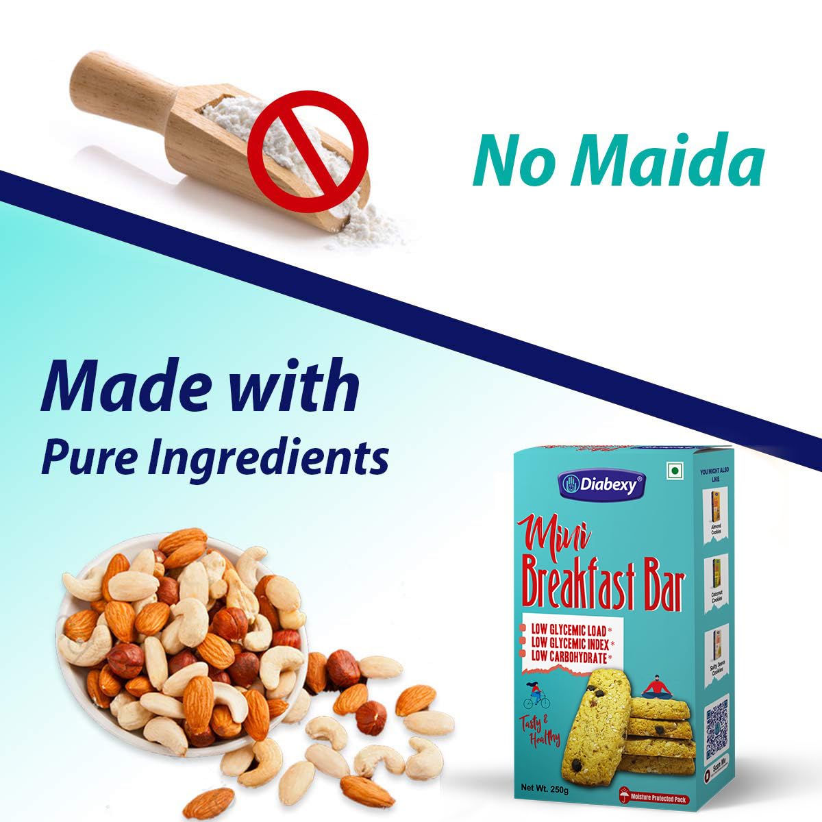Diabexy Mini Breakfast Bar 250 gm 5