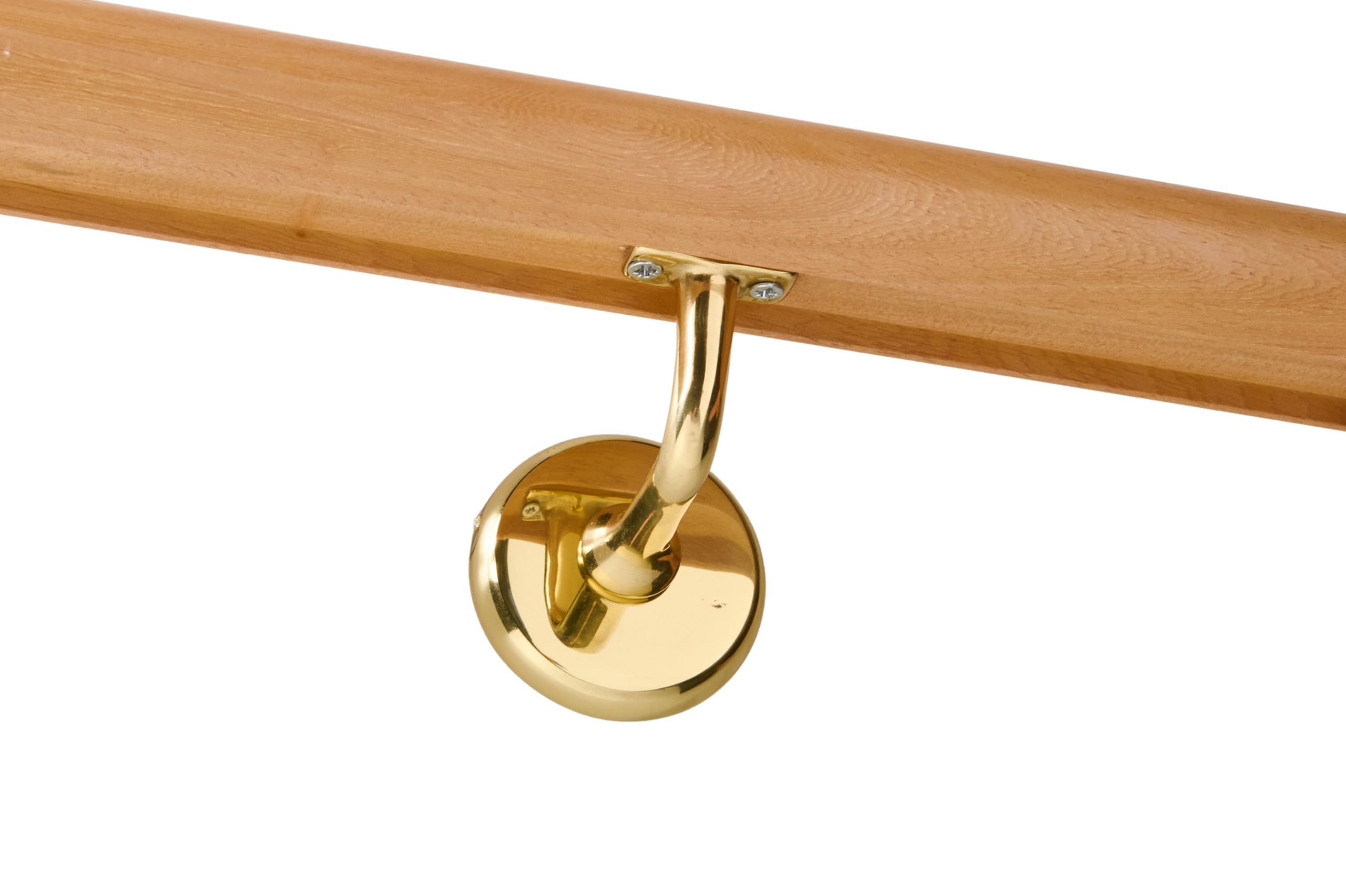 Hobby Legno - Supporto Per Corrimano Tondo In Ottone Lucido (Prezzo Per Pz. 2)