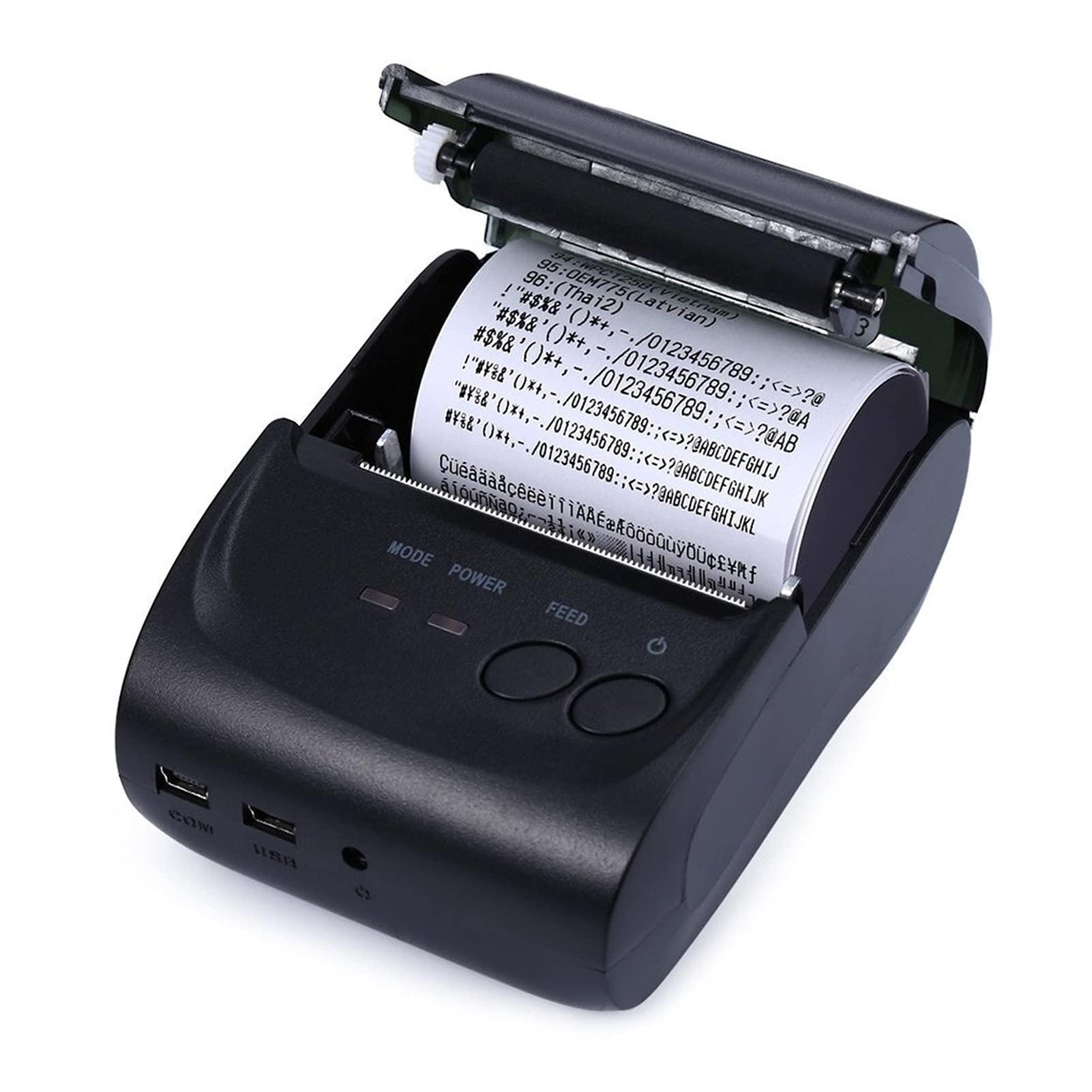 Mini stampante for etichette Bluetooth Stampante for biglietti Ricevute USB Portatile Wireless for da 58 mm Forniture for ufficio(Printer)