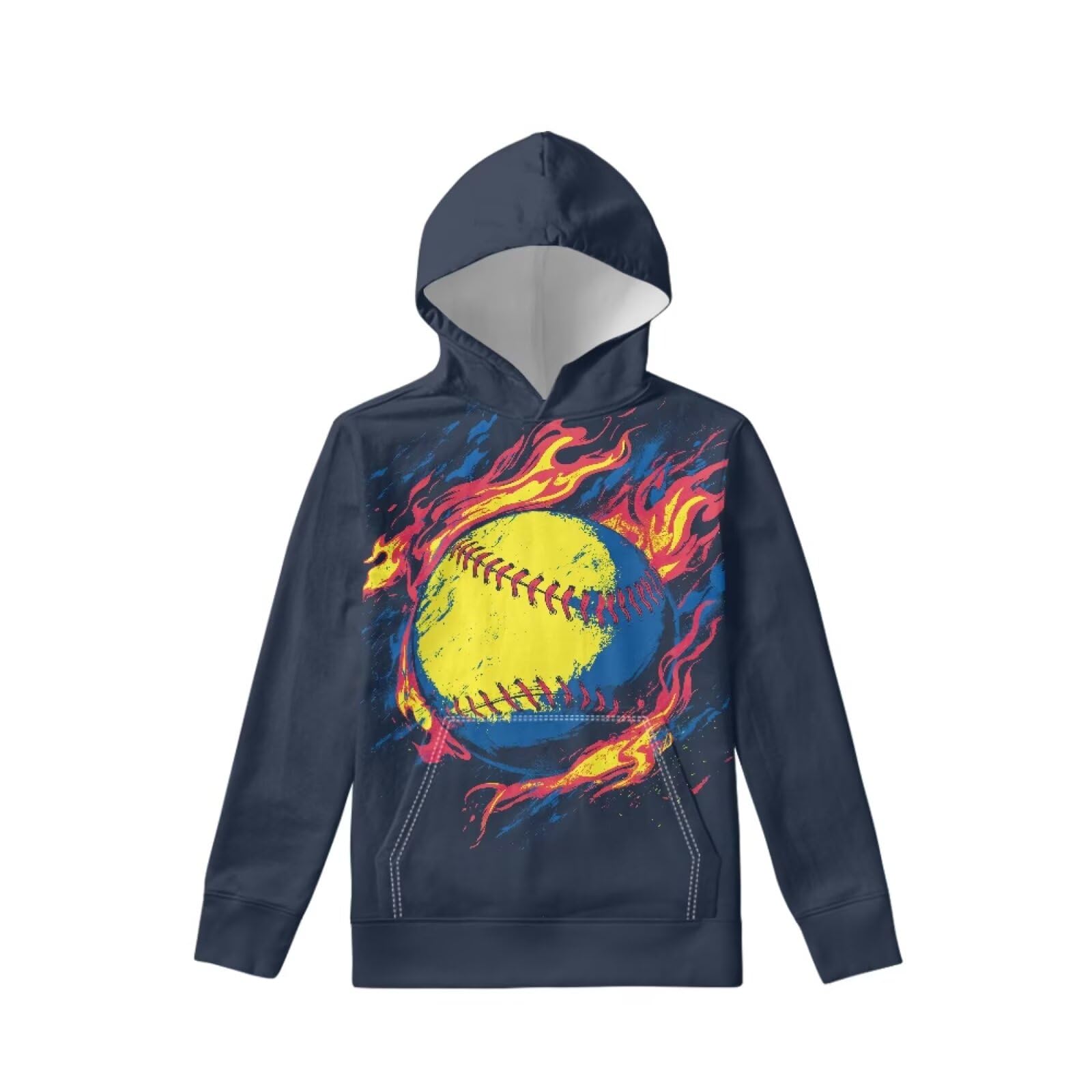 Coloranimal Girls Boys Sports Casual Long Sleeve Sweatshirts Hoodies with Front Pocket Sweater Tops Age 6-16year
