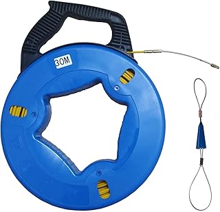 Sponsored Ad - Fish Tape Steel Wire Puller 4mm 100-Foot With a wire storage caseWire-through tool Twist-shaped wire for wi...