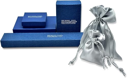 Miniatura 4 de Silvershake Pendientes colgantes de plata de ley 925 con forma ovalada de 0315 x 0236in