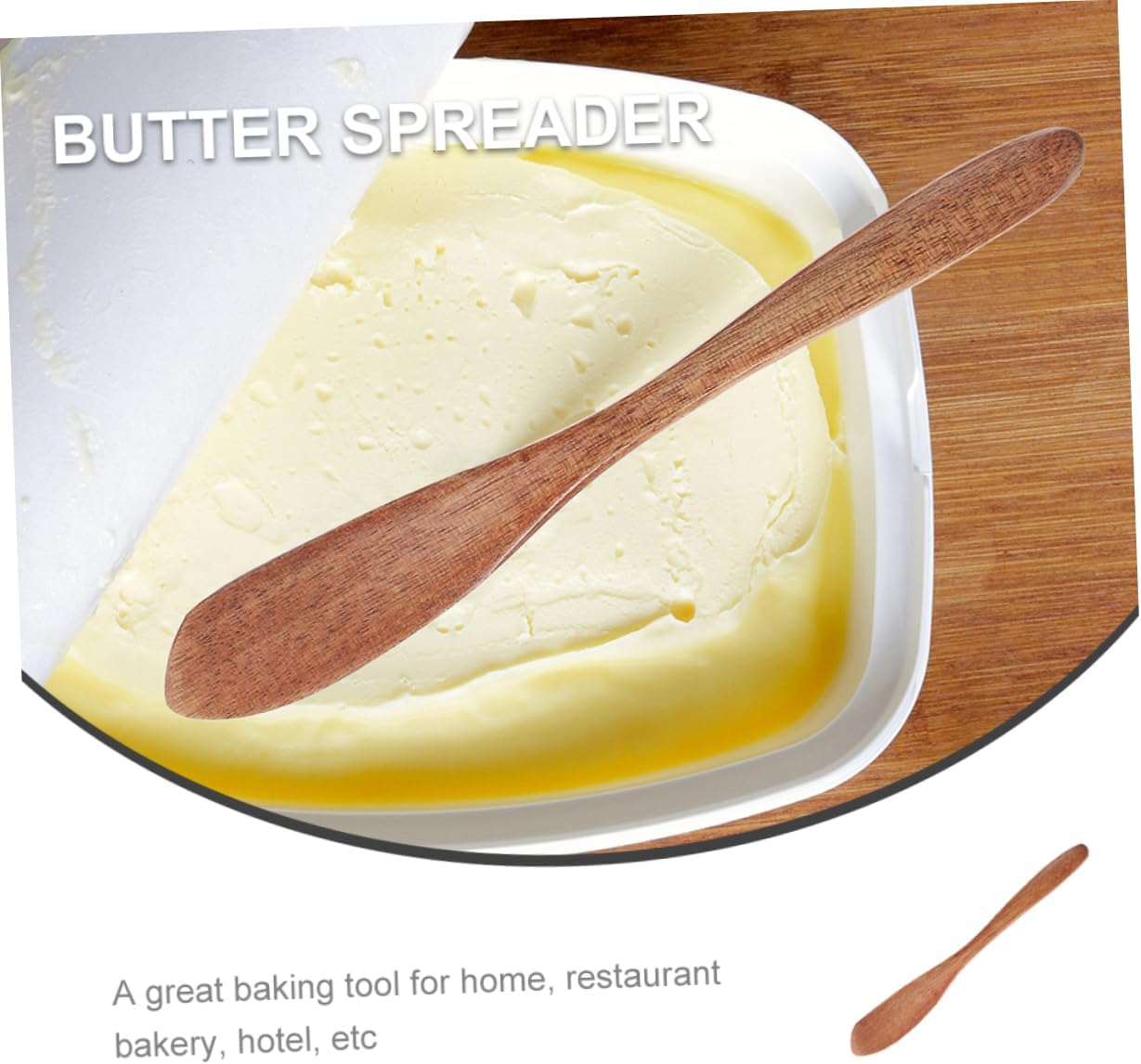 LABRIMP 6Pcs Wooden Breakfast Jam Spreaders Portable Butter and Cheese Spreaders Ergonomic Handle for for Baking Barbecues and Family Gatherings