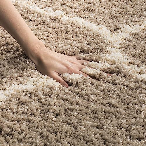 Image of 2x4 feet Soft Runner Rug for Living Room and Bedroom, Modern Indoor Floor Carpet with Non-Slip Backing, Comfortable Decorative Home Decor Rug, Easy Clean & Durable- (Beige M II, Rectangular)