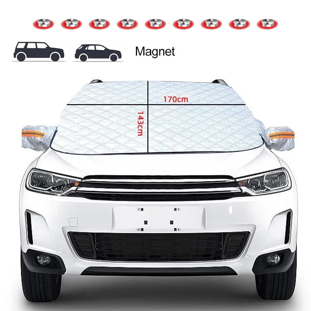 Visiera Magnetica Universale per Protezione da Neve E Ghiaccio per Finestrino, Parasole, Parasole Anteriore E Posteriore, con 9 Magneti Protettive Antighiaccio Auto(SUV)
