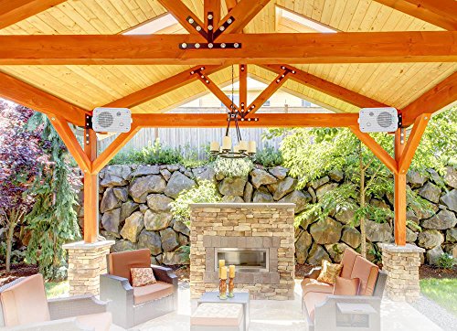 Pyle 2Pc Outdoor Weatherproof -Speaker System - 3.5 Inch Dual Waterproof Wall Or Ceiling Mounted -Speakers Heavy Duty -Grill, Universal Mount - For Pool, Patio Or Indoor Use - Pyle Azpdwr30W (White) #TOP2