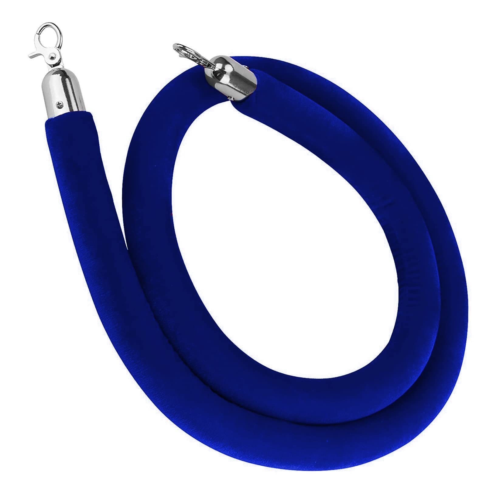 Aioneer Customizable Green Velvet Rope With Hooks, 2.5M Tall Stanchion Post For Crowd Control In Restaurants, Hotels, And Cinemas – Durable And Stylish Barrier Solution-Blue-1.2m/4ft/47inch