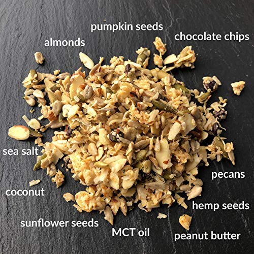 Simplyfuel Keto Granola | Low Carb Keto Cereal | 1 G Net Carbs | No Sugar | Gluten Free | Vegan | Mct Oil | Trail Mix | 11 Oz #TOP2