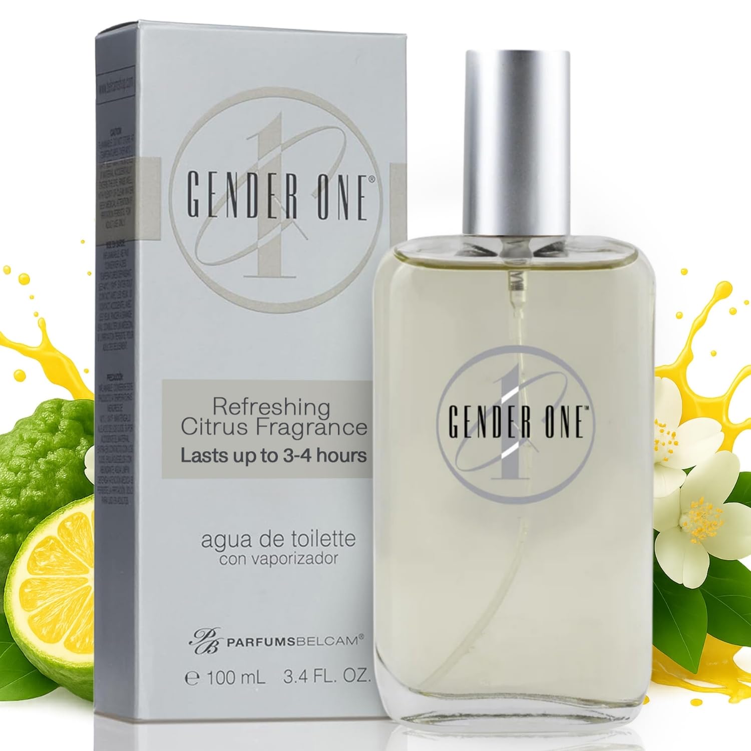 Gender One Eau de Toilette Spray for Men & Women - Fresh Citrus & Green Tea Scent with Bergamot, Cardamom, Jasmine & Musk, Long-Lasting Unisex Perfume, Affordable Perfume – 3.4 Fl Oz