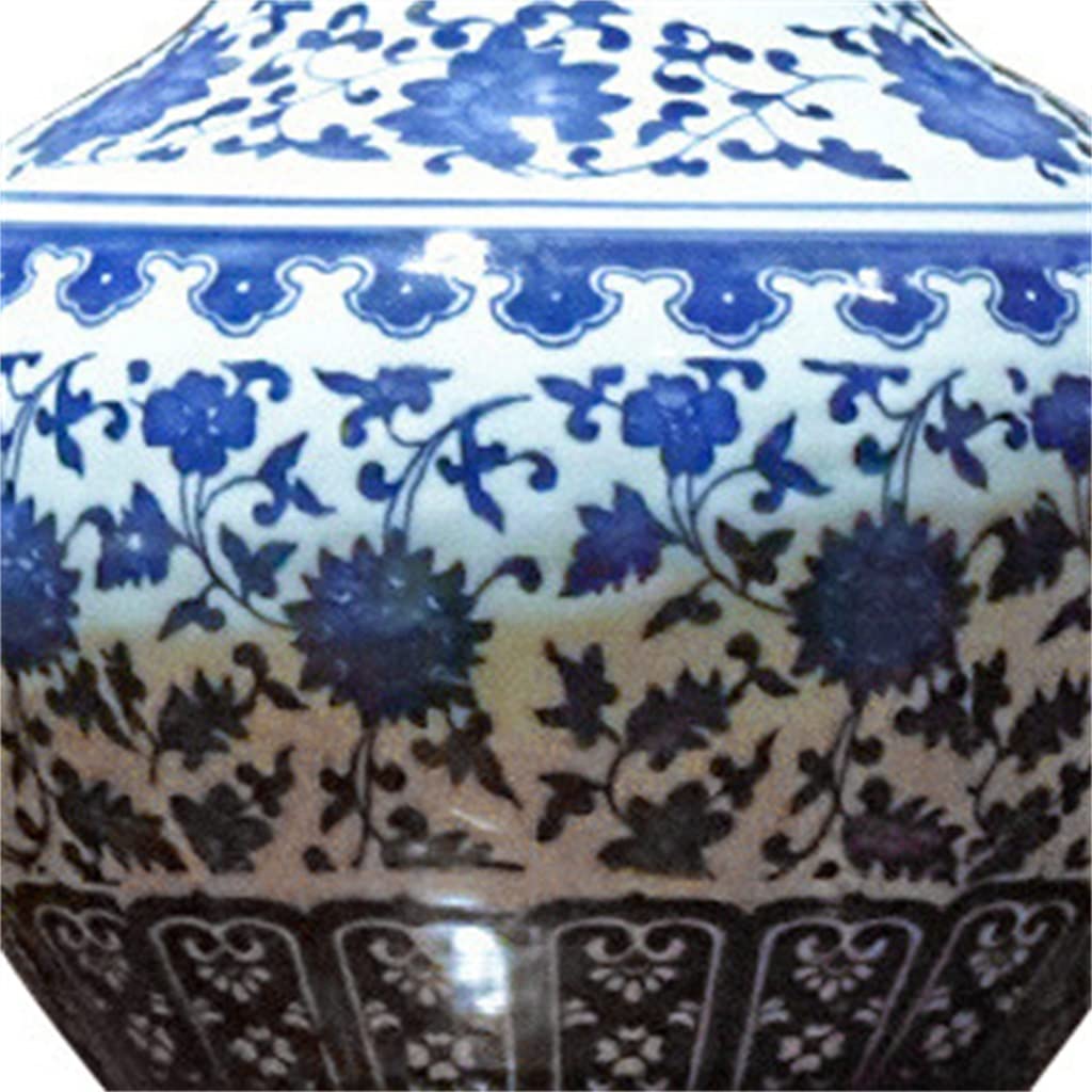 Amazon.co.jp: 工芸品青と白の磁器釉薬カラーボトルホームアンティーク