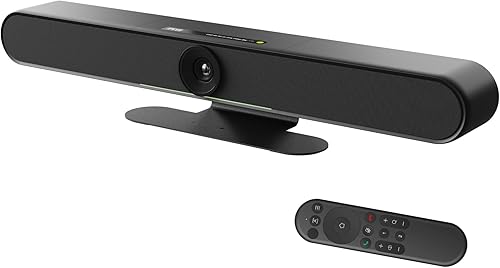 IPEVO VC-B4K UHD 4K Sistema de cámara de videoconferencias y audio, barra de video todo en uno, detección de voz y encuadre automático, 6 altavoces