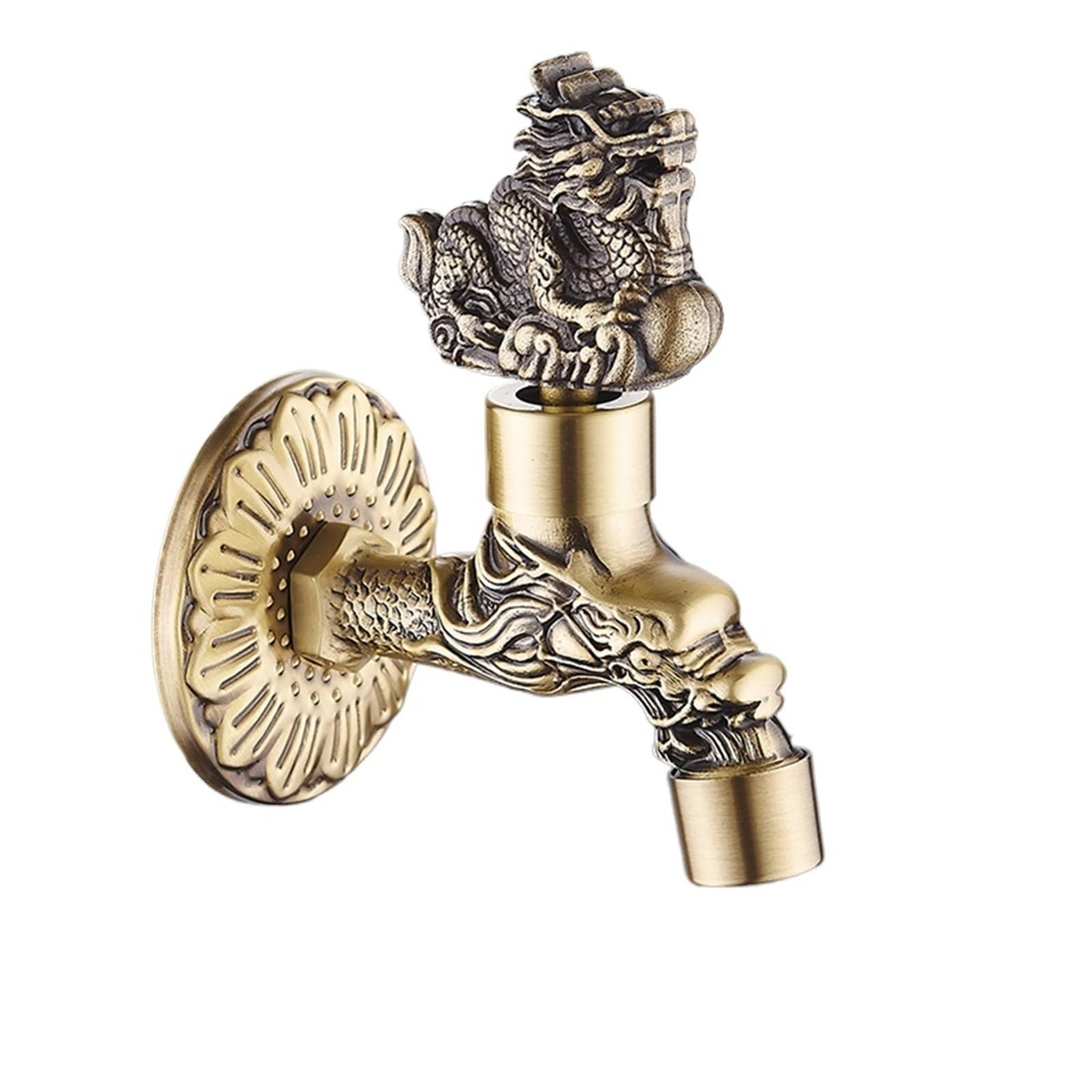 Itrhjtgp Color-05 Outside Tap Garden Faucet Faucet Bronze Dragon Carved Tap Bathroom Mop Faucet Washing Machine Faucet Outdoor Faucet For Garden(Color-05)